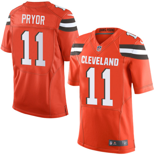 Youth Elite Terrelle Pryor Nike Jersey Orange Alternate - #11 NFL Cleveland Browns